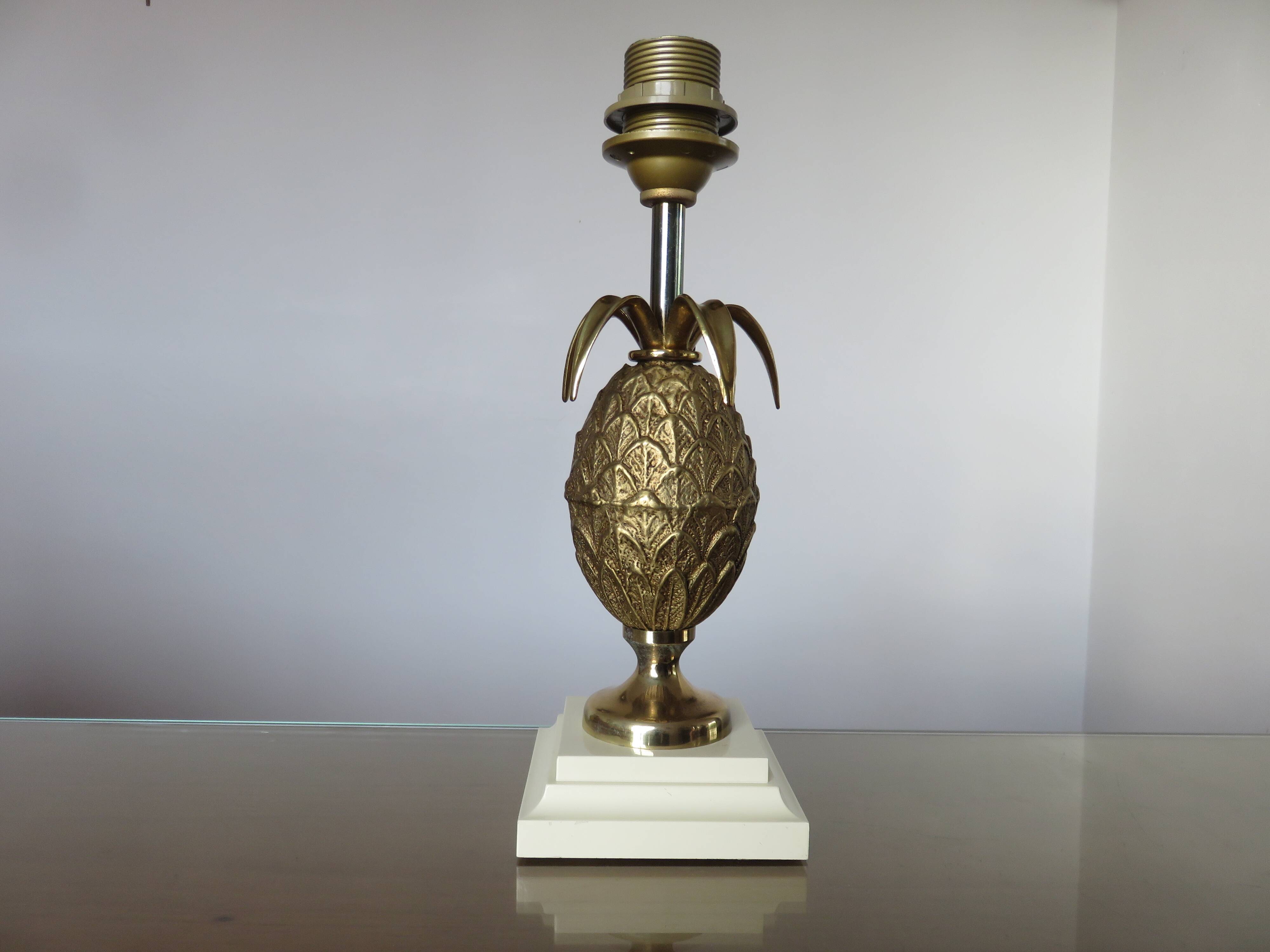 Lampe " ananas " en laiton 1970