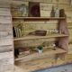 Large solid pine wall shelf
