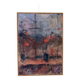 Abstract oil on canvas "warm tones", mid-20th century