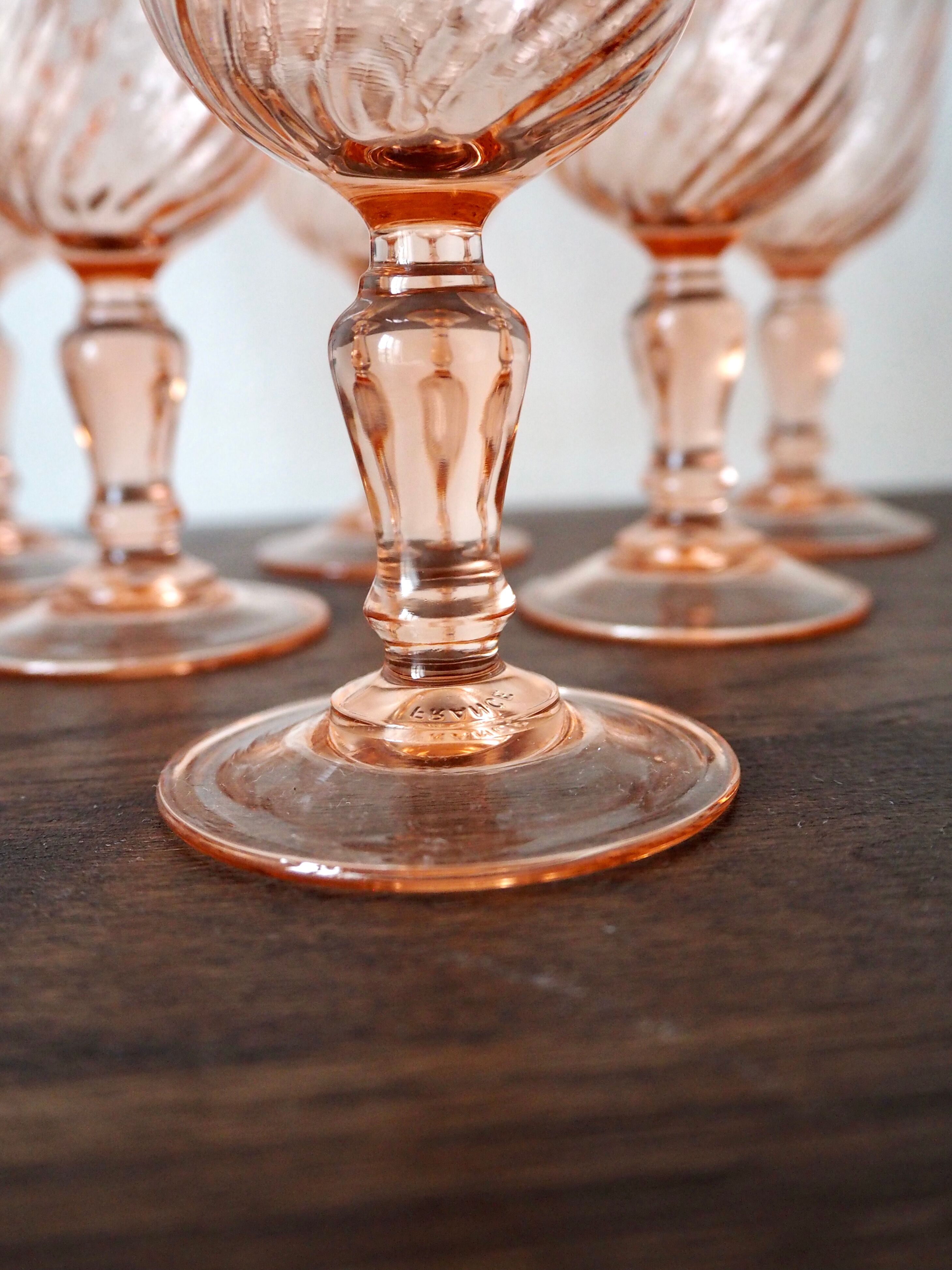 Set of 6 Rosaline stemmed glasses