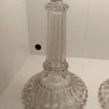 Pair of vintage glass candlesticks