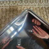 Rectangular metal silver-plated tray