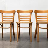 Mid-century German bentwood chairs by ZPM Radomsko for Mobilair, 1950s, set of 3.