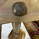Art Deco period lamp in glass and brass