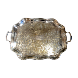 Silver copper tray, 20th century