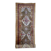 Tapis couloir en poil de chameau persan antique fait main 4' x 15,2' (122 cm x 463 cm) années 1880 - 1B556
