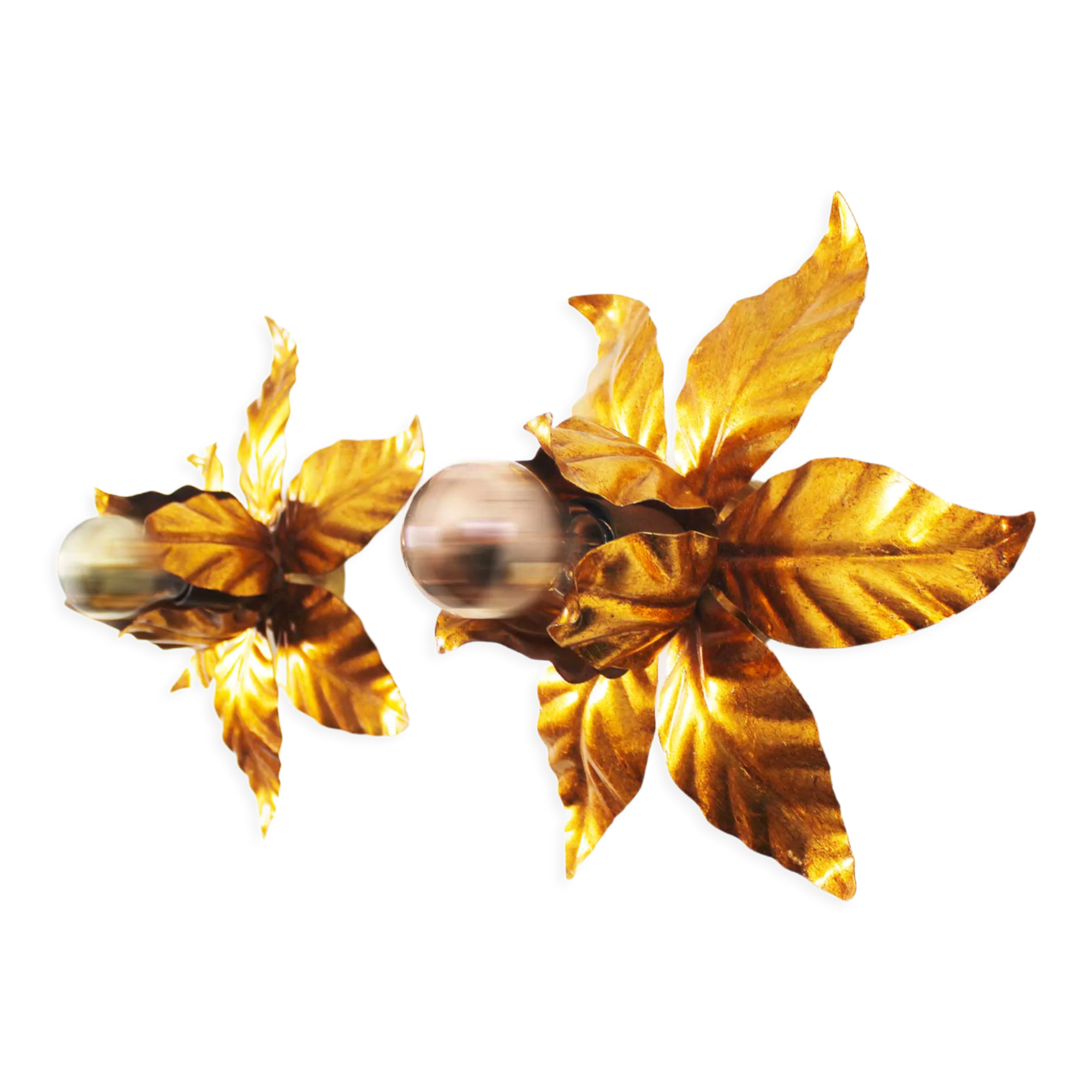 Pair of 1970's Italian gilt Florentine Wall Lights