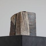 Rare cubist-painted artistic ceramic vase by Gerhard Liebenthron.