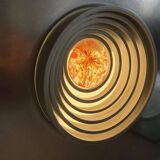 Angelo Brotto wall lamp sculpture, model quasar for esperia, 1970.