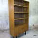 Vintage modernist display cabinet in wood