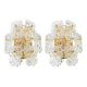 Pairs of crystal wall lights by Kinkeldey, Germany, 1970s