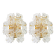 Pairs of crystal wall lights by Kinkeldey, Germany, 1970s
