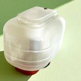 Glass and wood wall sconce light