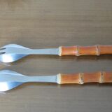 Covered salad sleeves in 70s bamboo