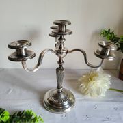 Silver-plated metal candelabrum chandelier SNPA with 4 lights