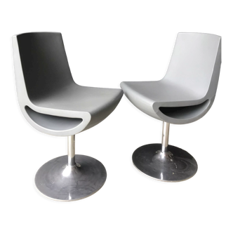 Pair of Erik Bjorsen polypropylene chairs