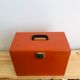 Orange metal storage box