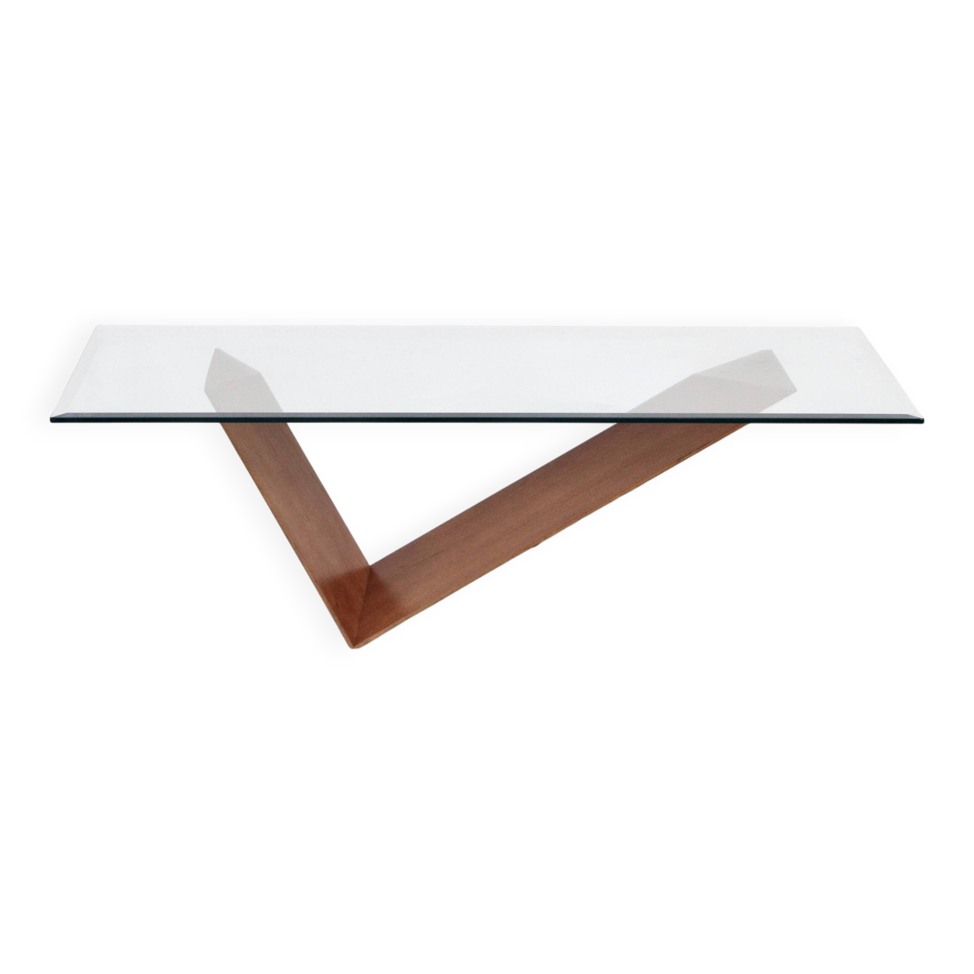 1990s Italian Cattelan 'Valentino' Walnut And Travertine Table.