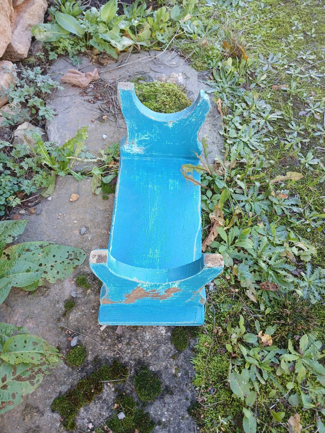 Old wooden stool / step stool