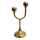 Double brass candle holder
