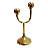 Double brass candle holder