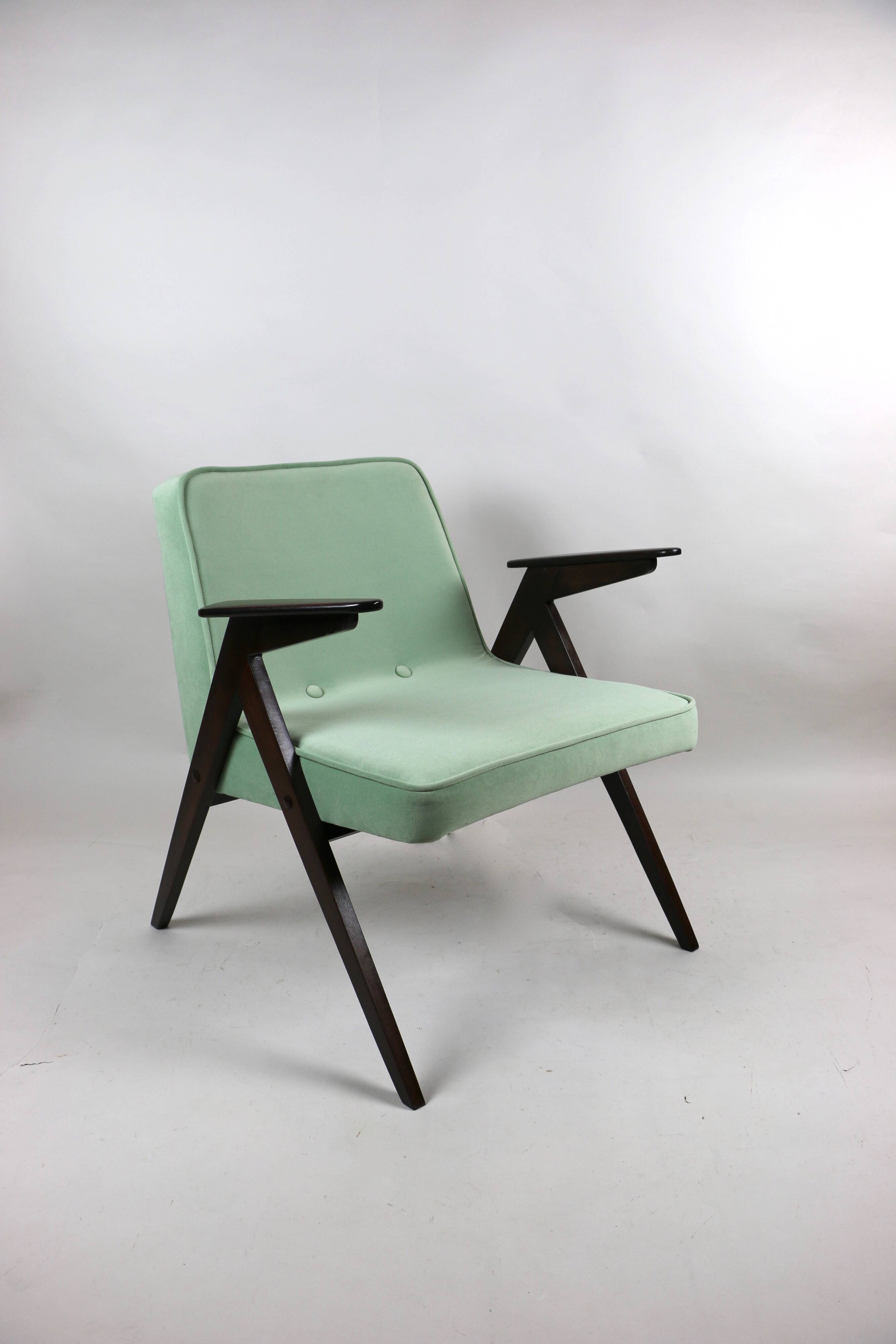 Light Green Bunny Armchair by Józef Chierowski, 1970s