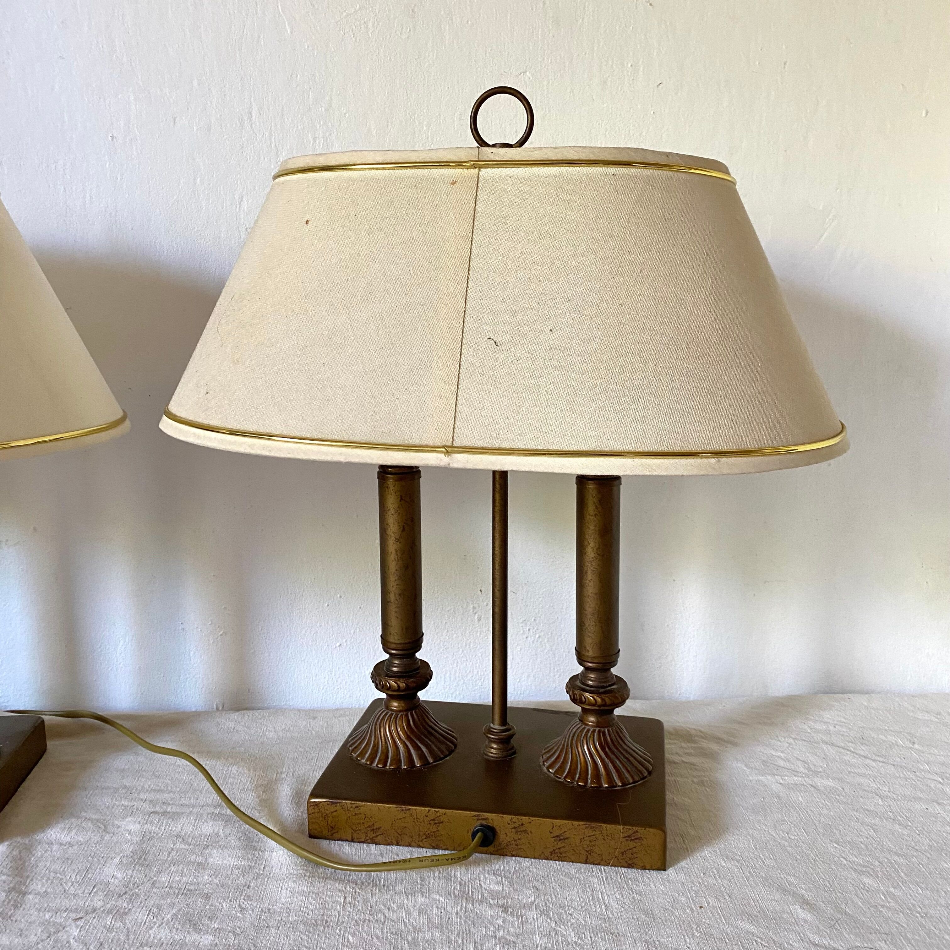 Pair of lamps style hot water bottle touch, 80s