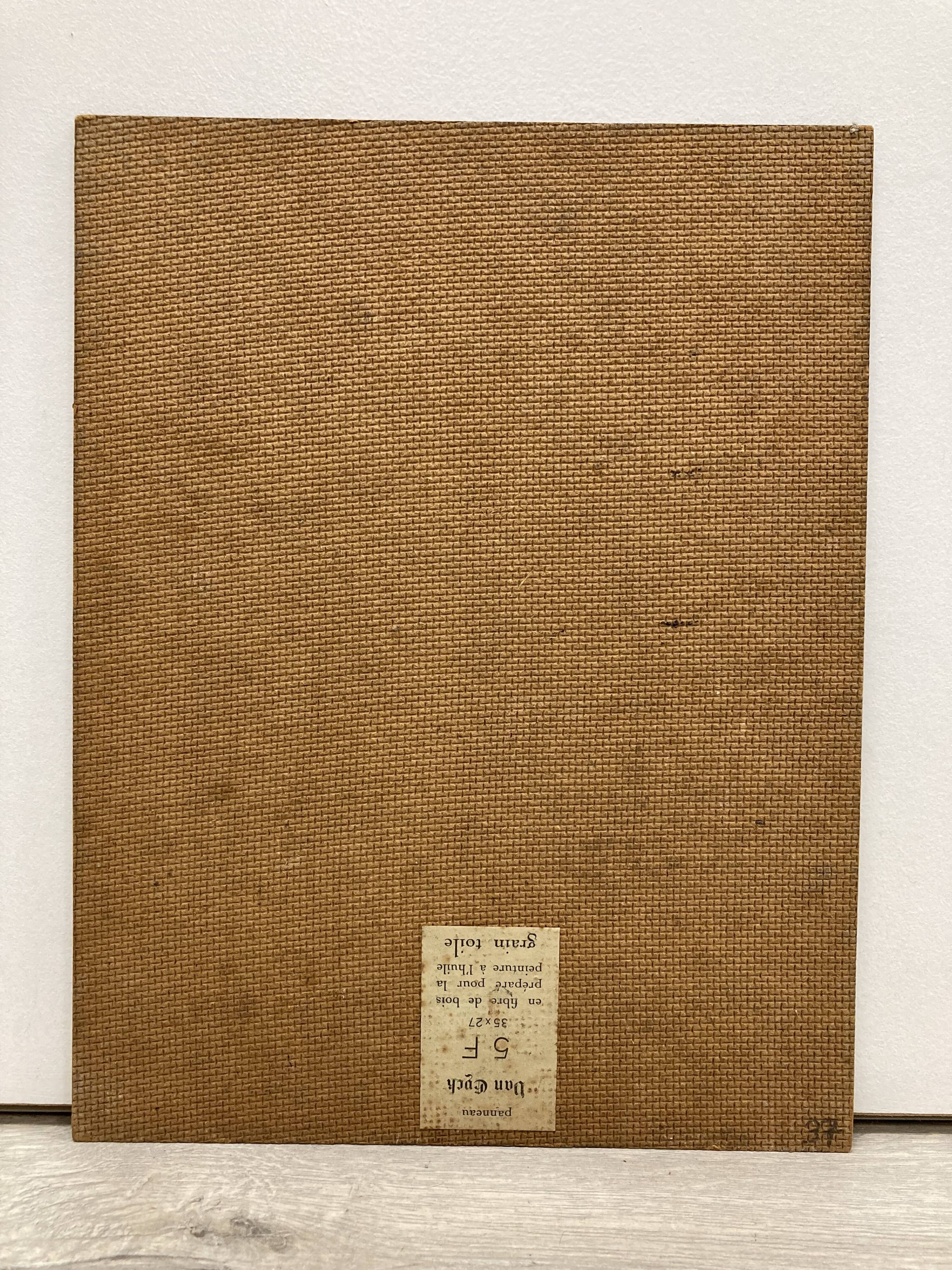 Landscape with poppies, oil on panel, Henry d'Avesnes (1907-1999)