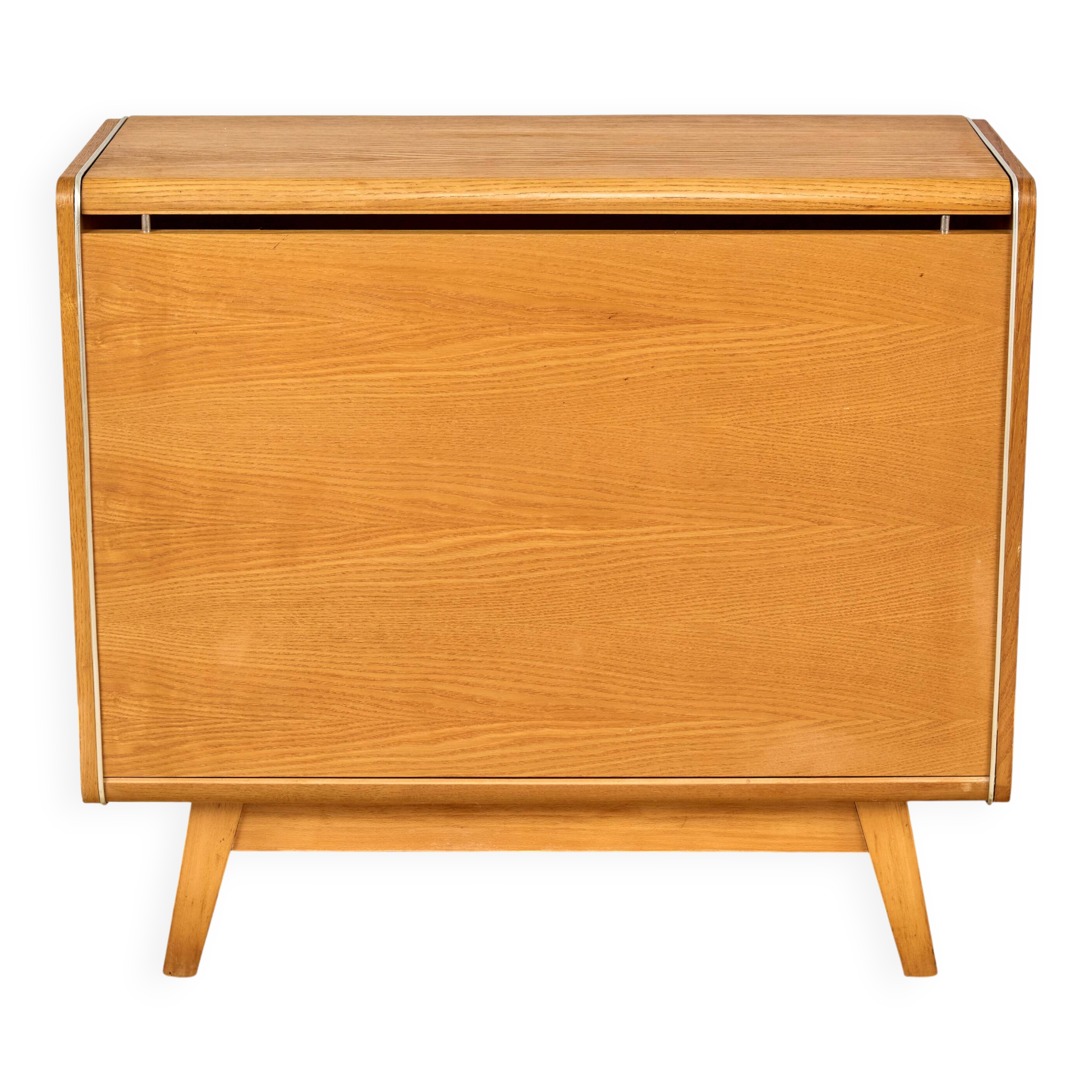 Vintage Bedding Cabinet Jitona 1970s Czechoslovakia