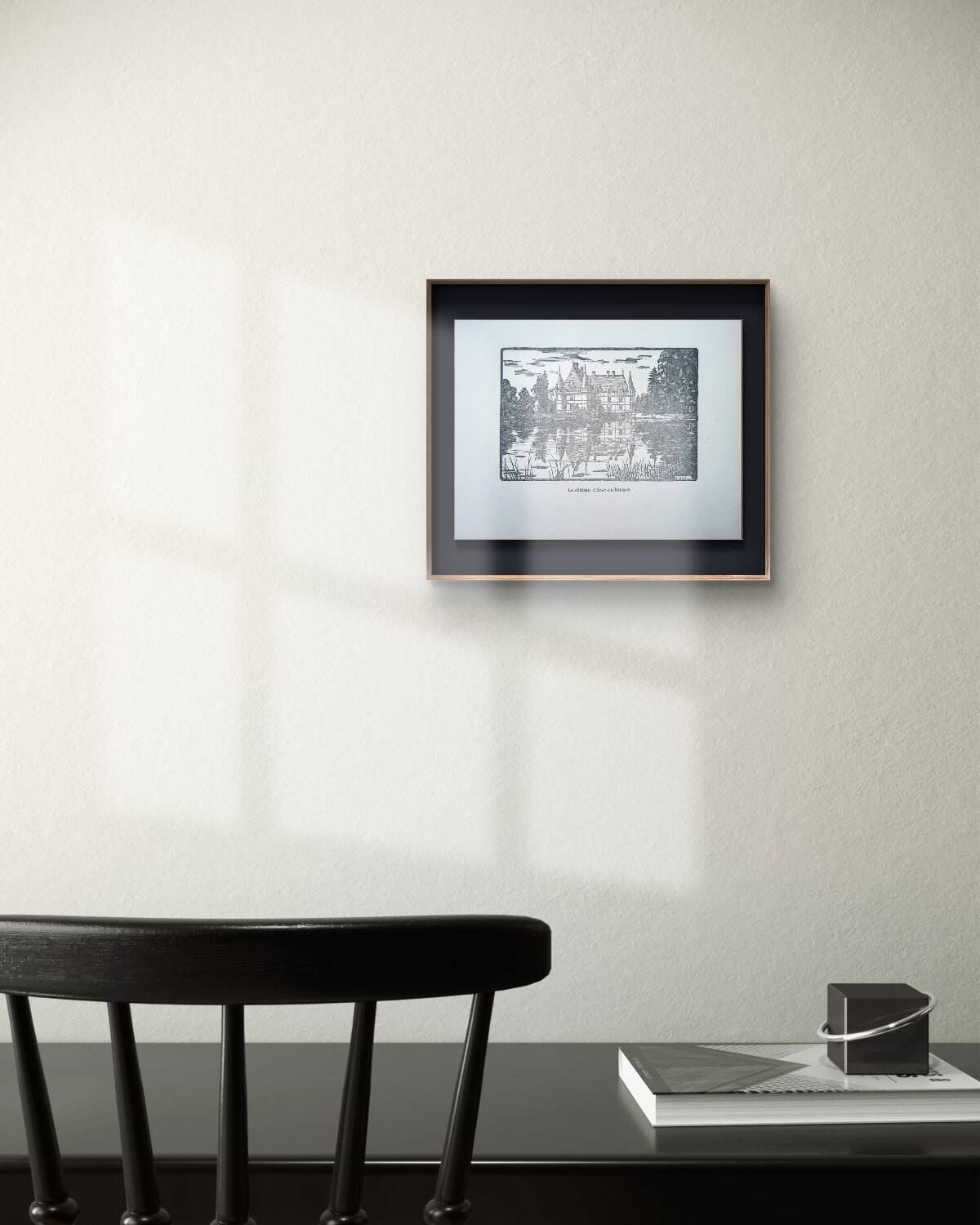 Printed in 1933, the castle of Azay-Le-Rideau, Indre-et-Loire.