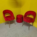 Set of french chairs and a storage bin, 1960s