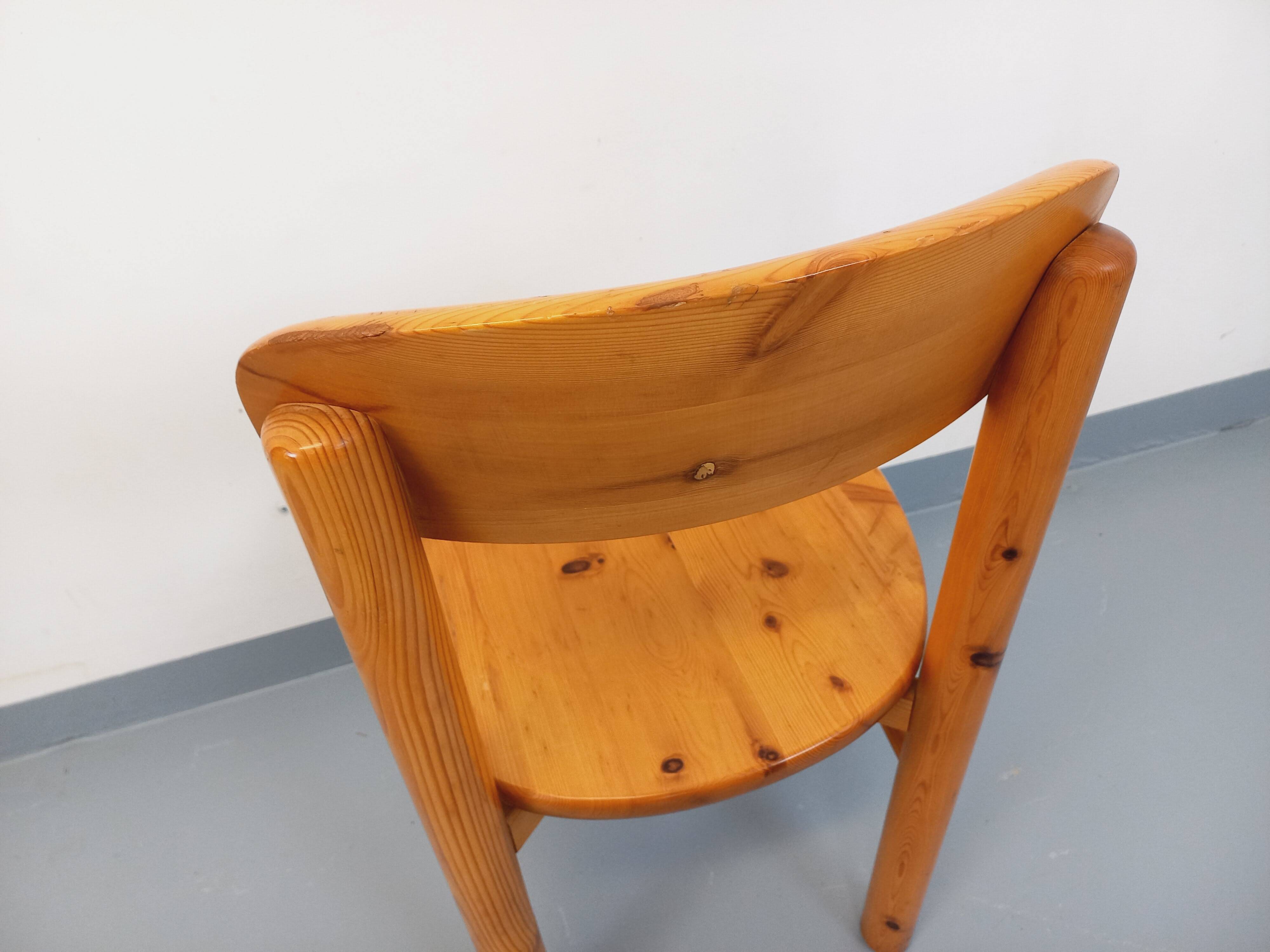 Vintage Scandinavian chair Rainer Daumiller in pine from the 60s 70s.