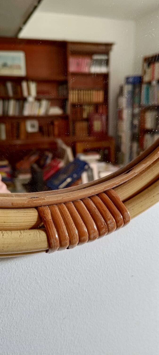 Rattan mirror
