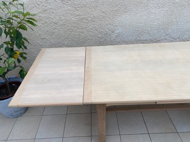 Extended farmhouse table