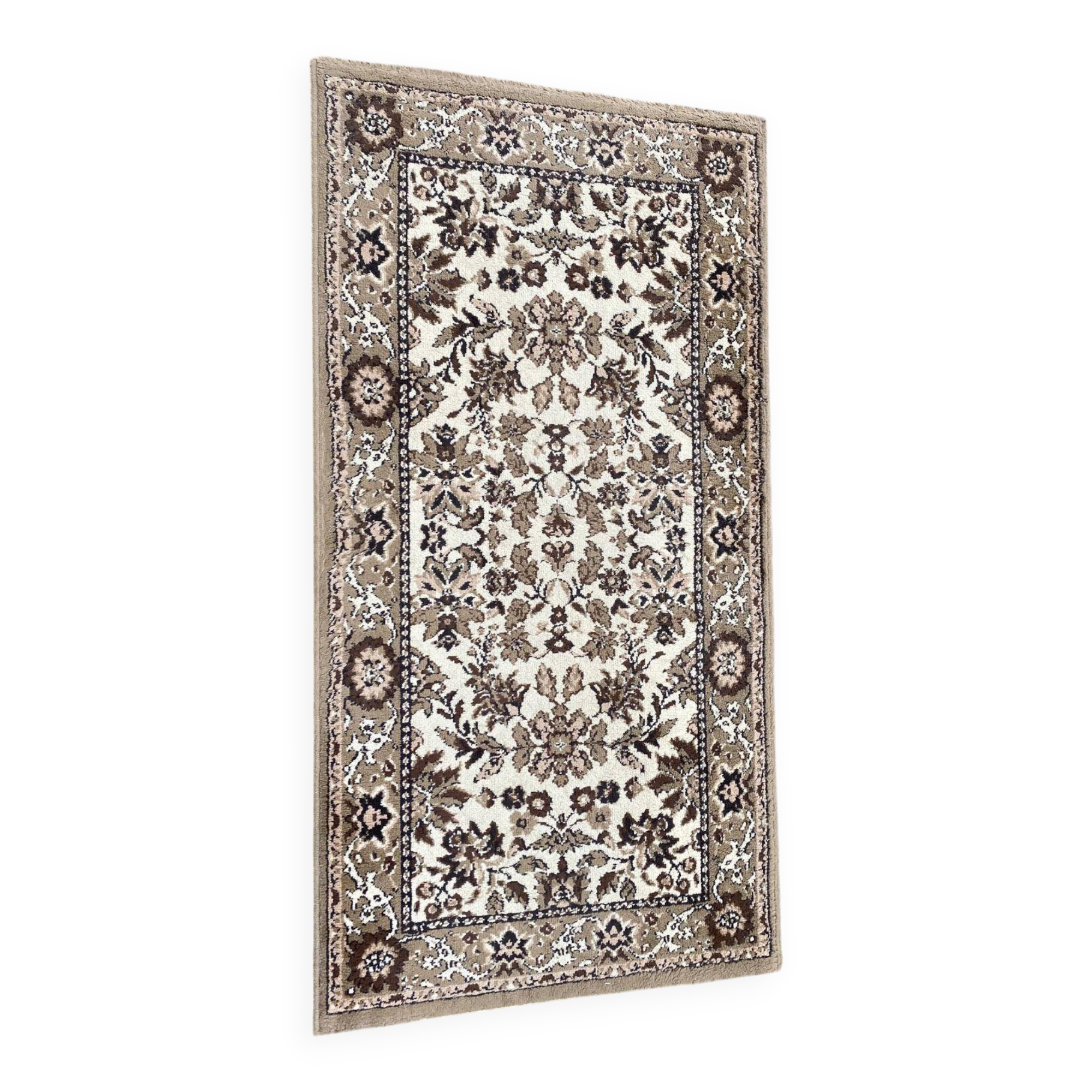 Brown beige Egyptian oriental rug 80x150cm