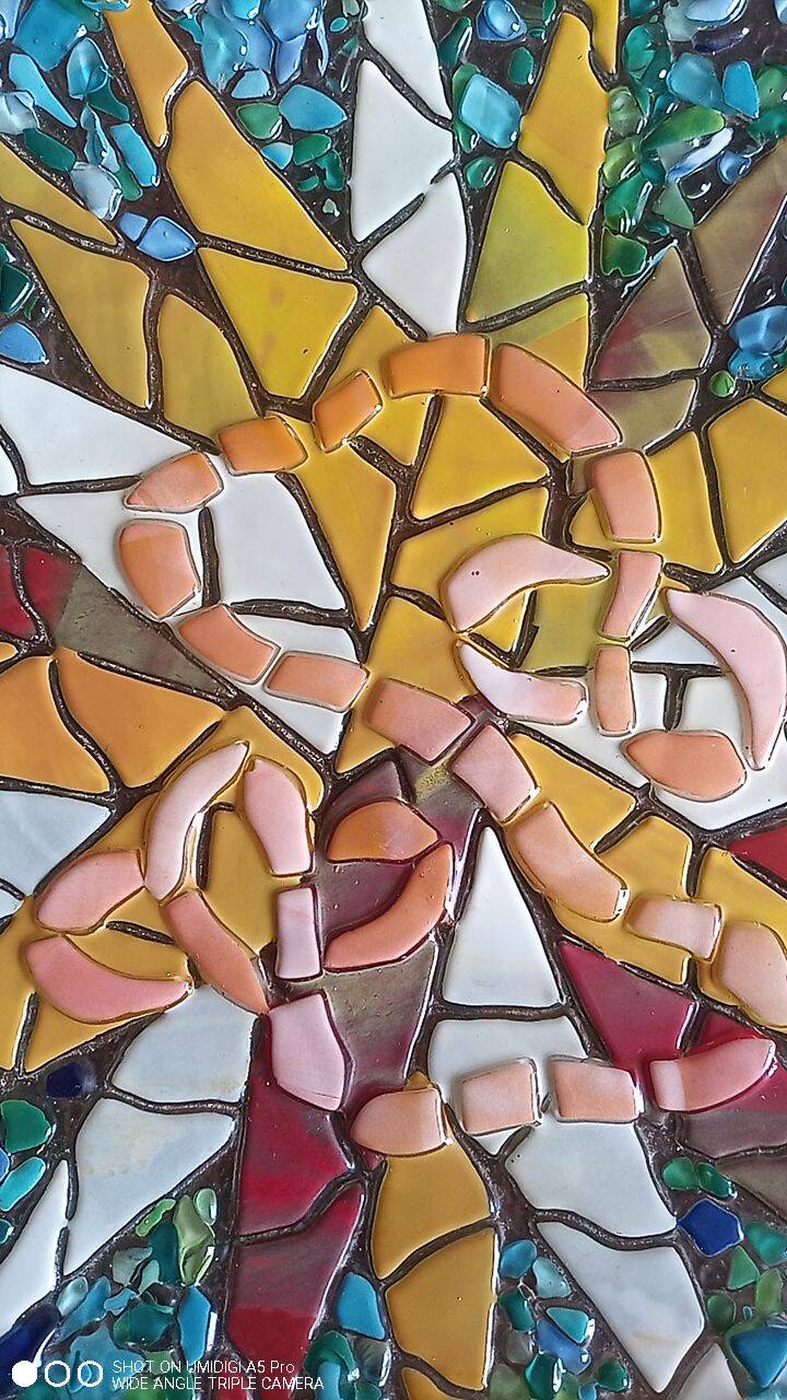 Murano - glass marquetry bowl "Omaggio a Gaudi"