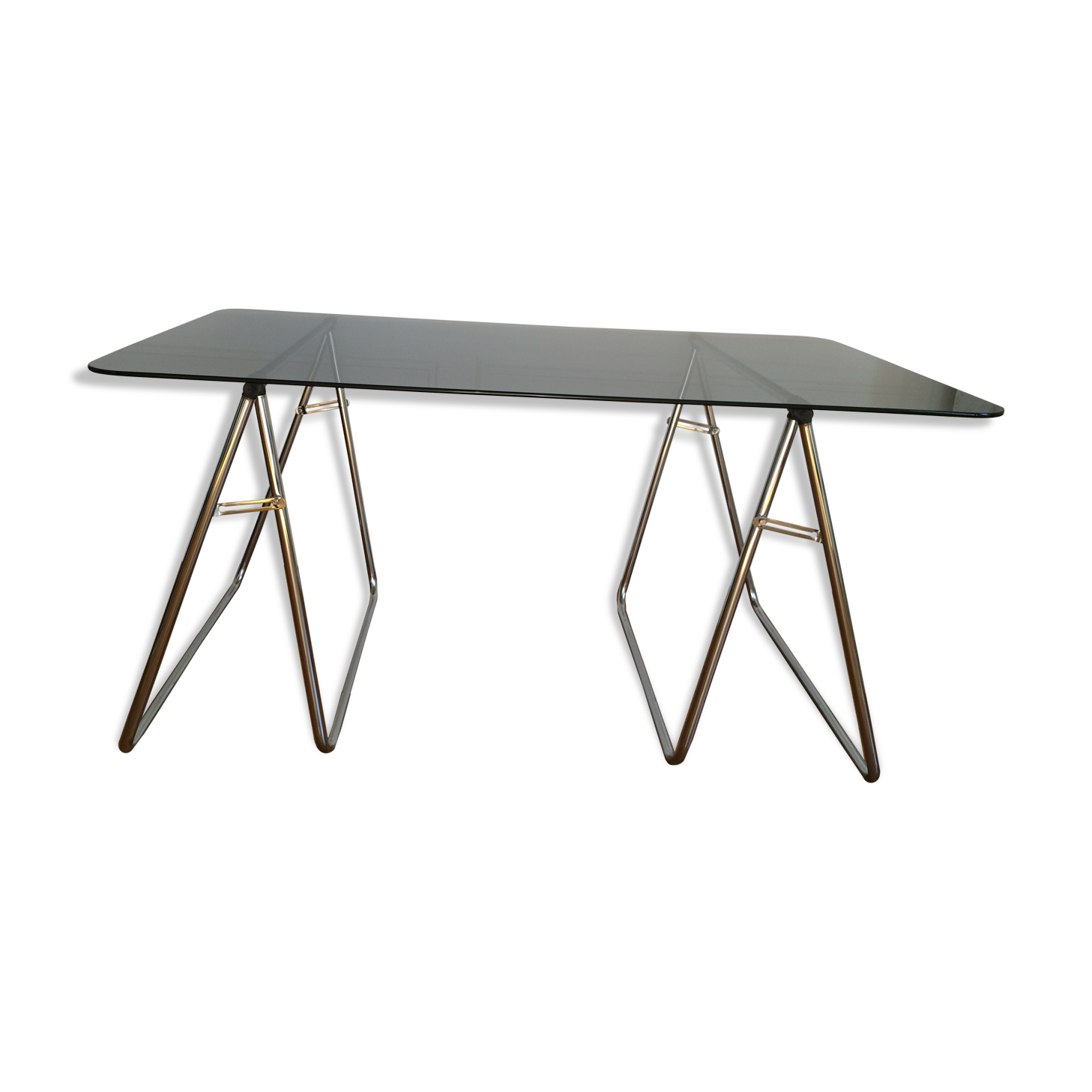 Smoked glass rectangular table