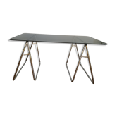 Smoked glass rectangular table