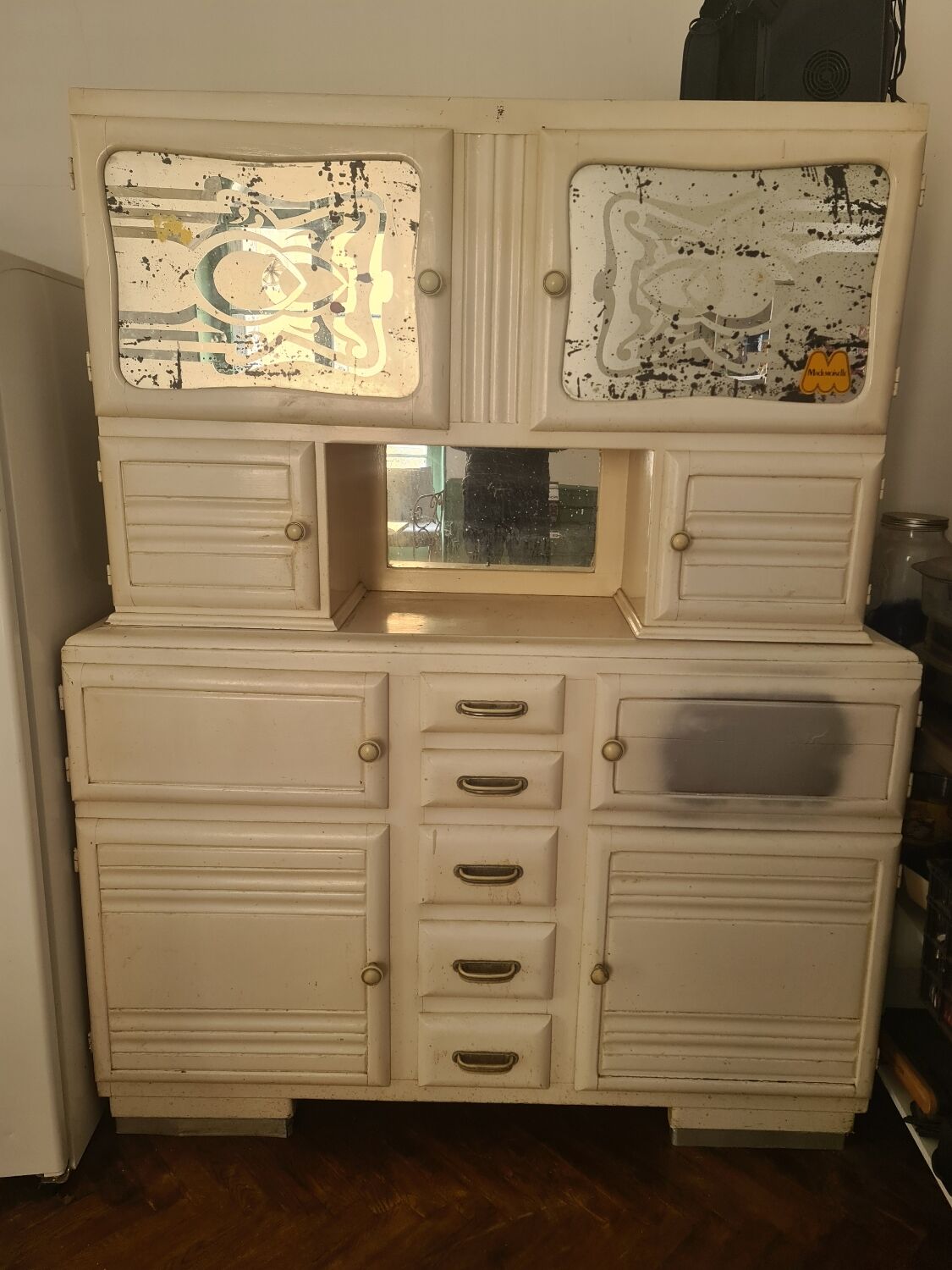 Buffet mado blanc vintage années 50 / 60
