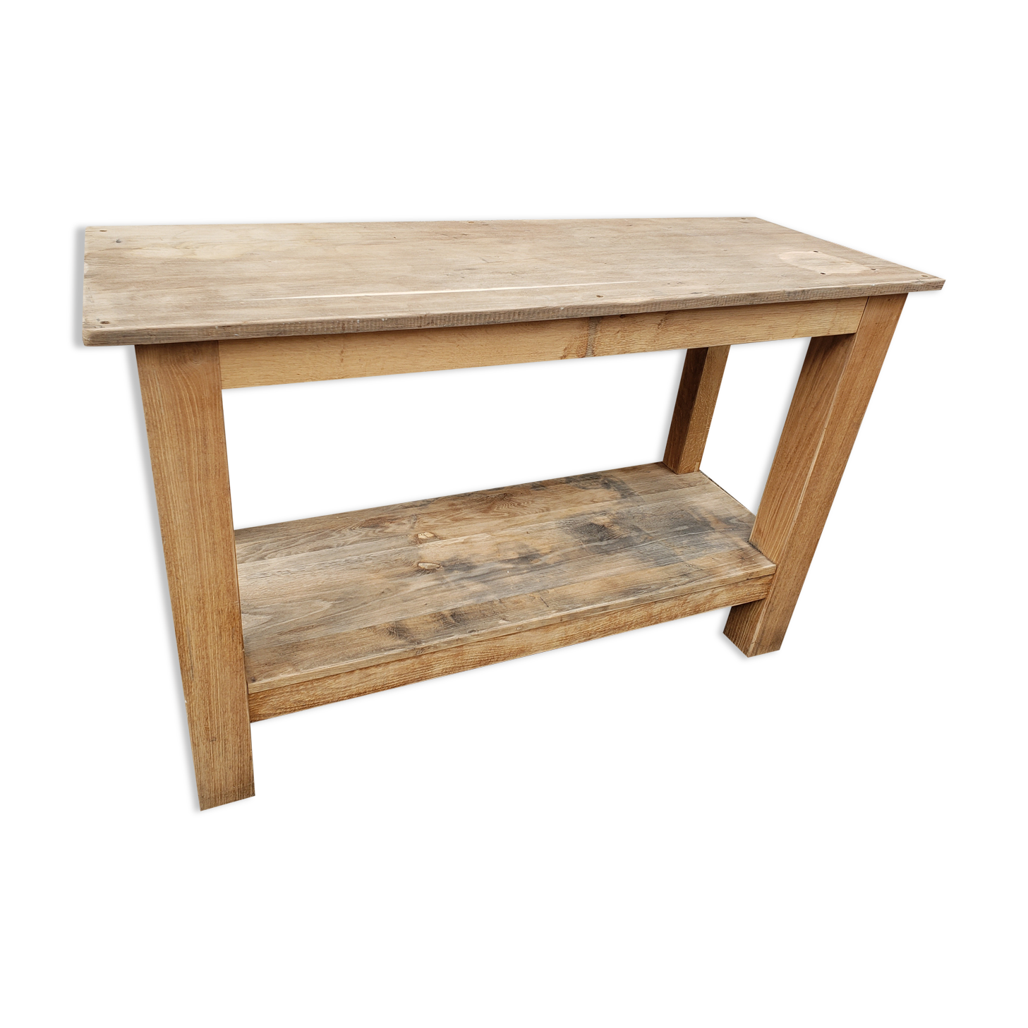 Establishment or light oak console