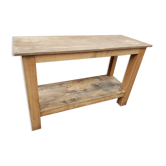Establishment or light oak console