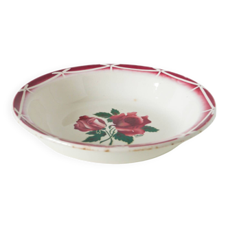 Digoin Sarreguemines round hollow dish, Cibon model, 1940