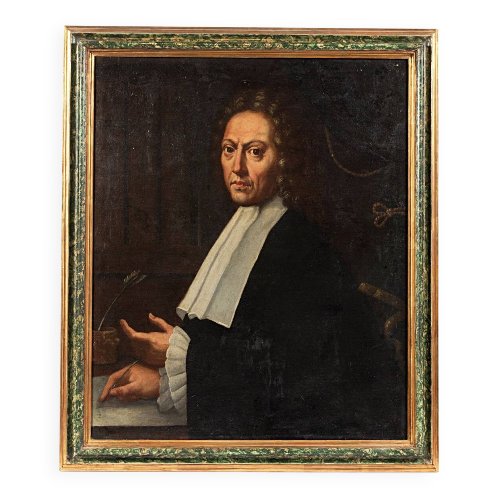 Antique portrait of a magistrate, late 17th - early 18th century