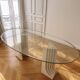 White marble dining table, Samo by Carlo Scarpa, Italy, 1970s