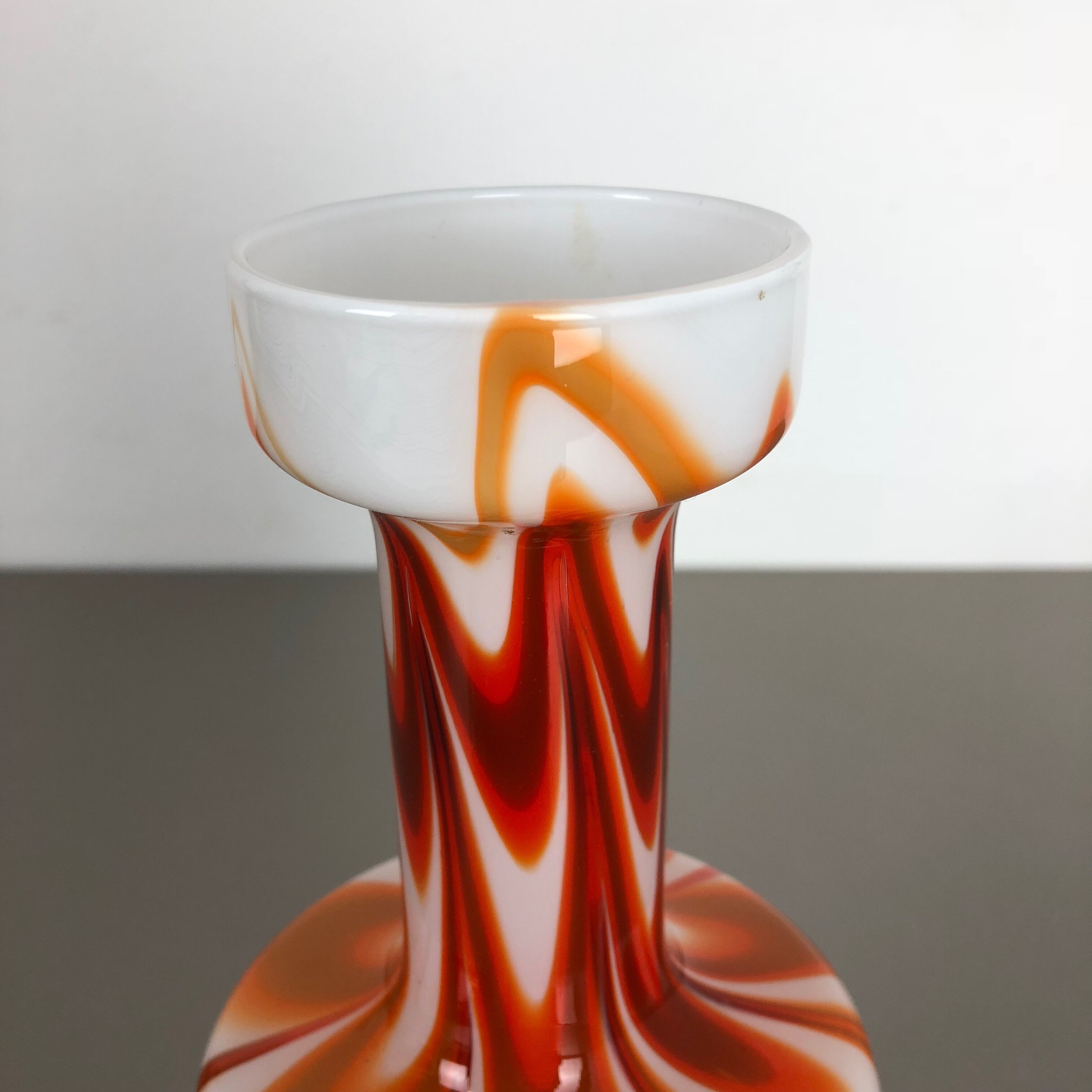 Vintage pop art opaline Florence vase design, Italy