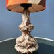 Space Age table lamp in orange ceramic West Germany Fat Lava