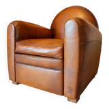 Club armchair with armrest box