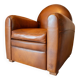 Club armchair with armrest box