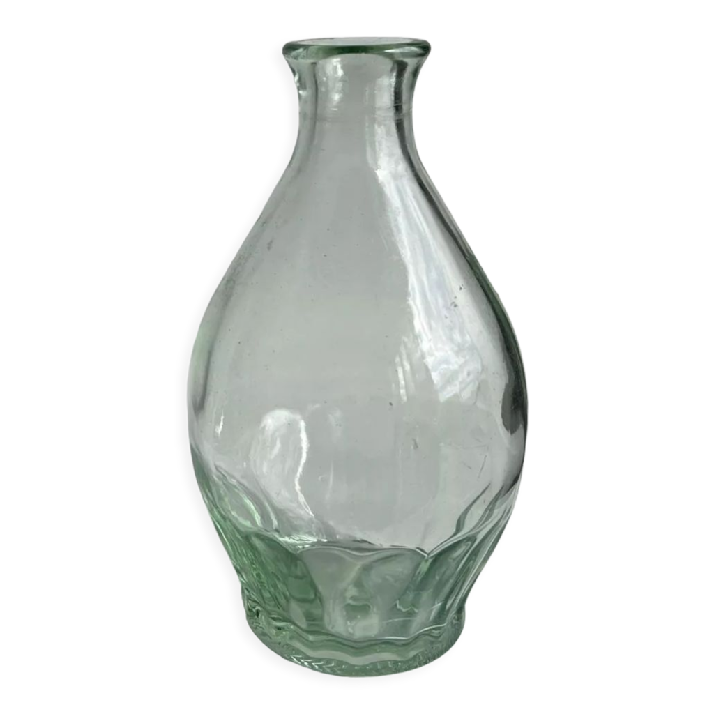 Vase en verre vintage ovoïde 70cl "Modèle déposé" H23cm Selency