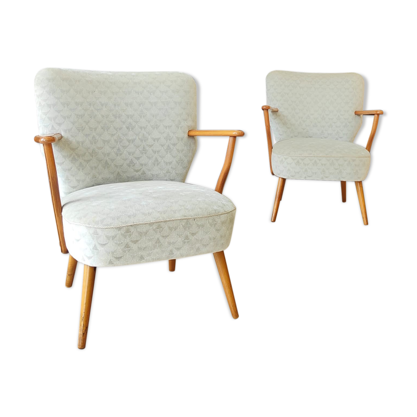 Two Mid Century cocktail chairs | set of 2 chairs